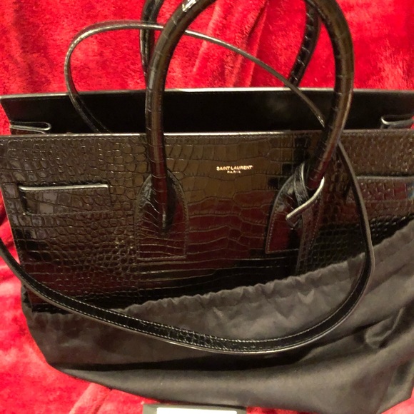 YSL Saint Laurent Sac De Jour Black Patient  Bag - Picture 5 of 8